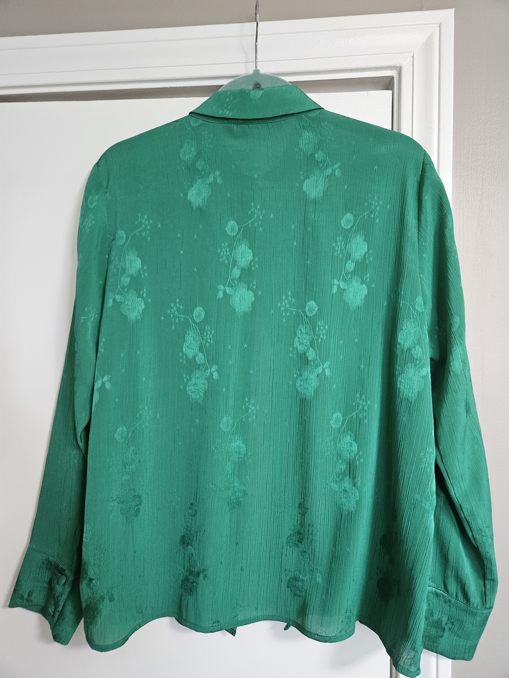 Zara Green Button-Up Blouse - Picture 5 of 8